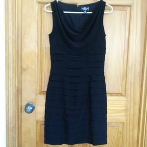 Ruffle Tiered Cowl Neck Stretch Lined Dress 4